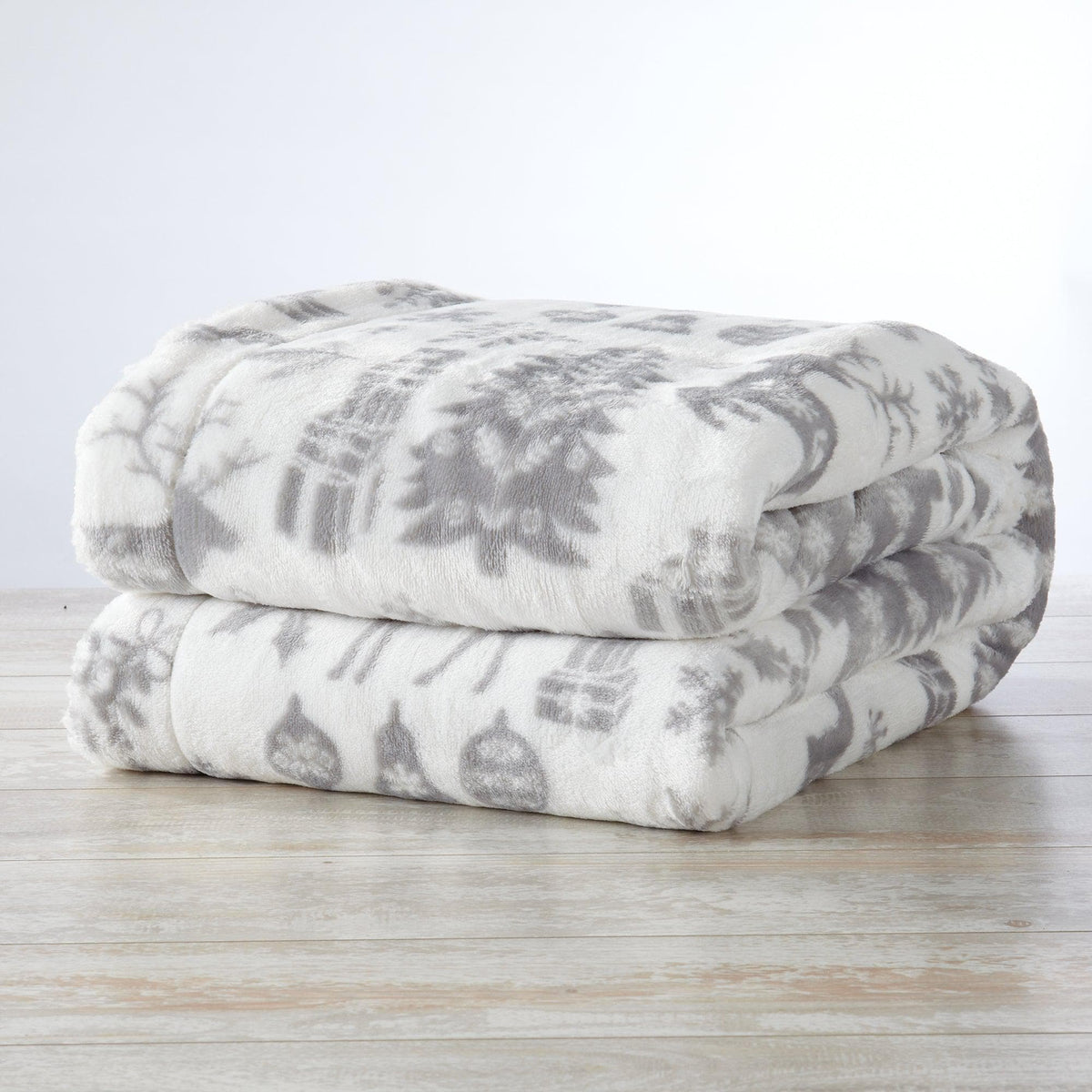 Eve Collection Holiday Velvet Plush Sherpa Throw Blanket, 50 x 60 – view 13