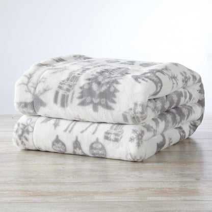 Eve Collection Holiday Velvet Plush Sherpa Throw Blanket, 50 x 60 – view 13