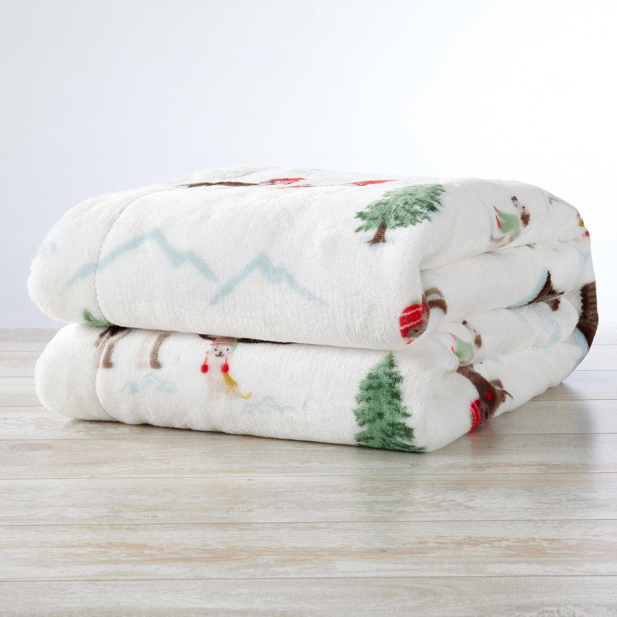 Eve Collection Holiday Velvet Plush Sherpa Throw Blanket, 50 x 60 – view 8