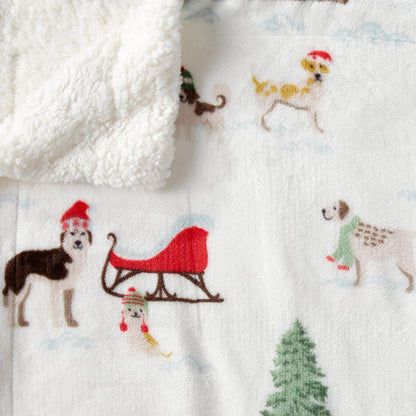 Eve Collection Holiday Velvet Plush Sherpa Throw Blanket, 50 x 60 – view 9