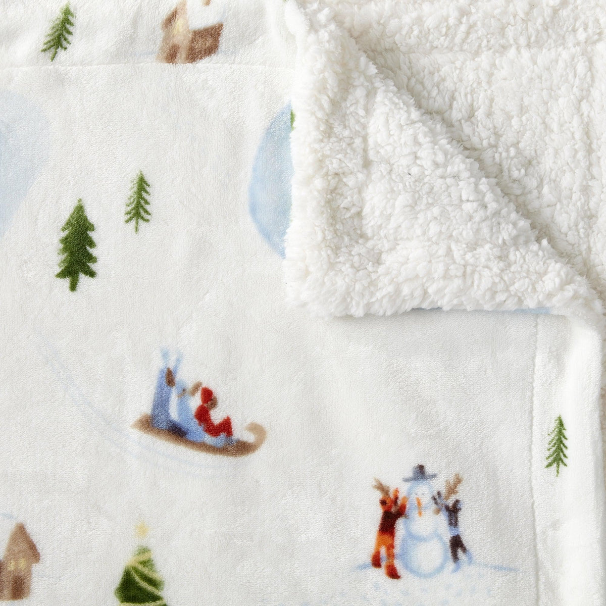 Hudson Collection Velvet Plush Sherpa Throw Blanket, 50 x 60 – view 34