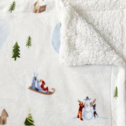 Hudson Collection Velvet Plush Sherpa Throw Blanket, 50 x 60 – view 34