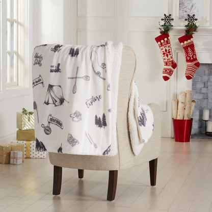 Hudson Collection Velvet Plush Sherpa Throw Blanket, 50 x 60 – view 27