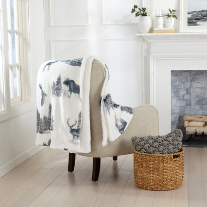 Hudson Collection Velvet Plush Sherpa Throw Blanket, 50 x 60 – view 23