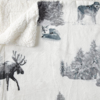 Hudson Collection Velvet Plush Sherpa Throw Blanket, 50 x 60 – view 26