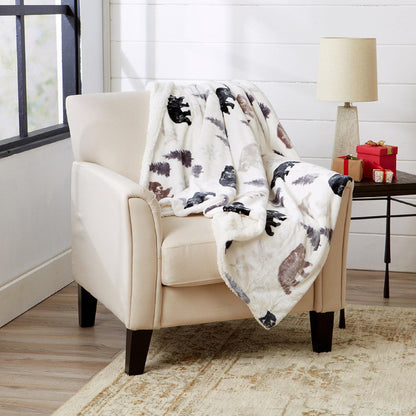 Hudson Collection Velvet Plush Sherpa Throw Blanket, 50 x 60 – view 19