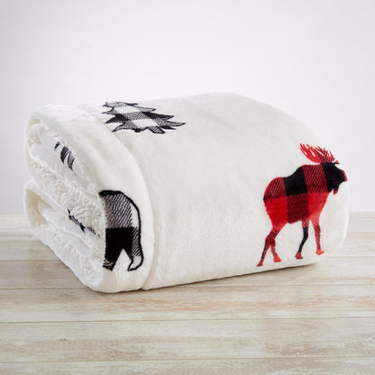 Hudson Collection Velvet Plush Sherpa Throw Blanket, 50 x 60 – view 16