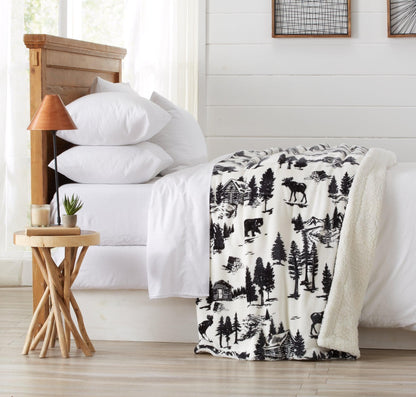 Cielo Collection Reversible Velvet Plush Sherpa Luxury Bed Blanket – view 3