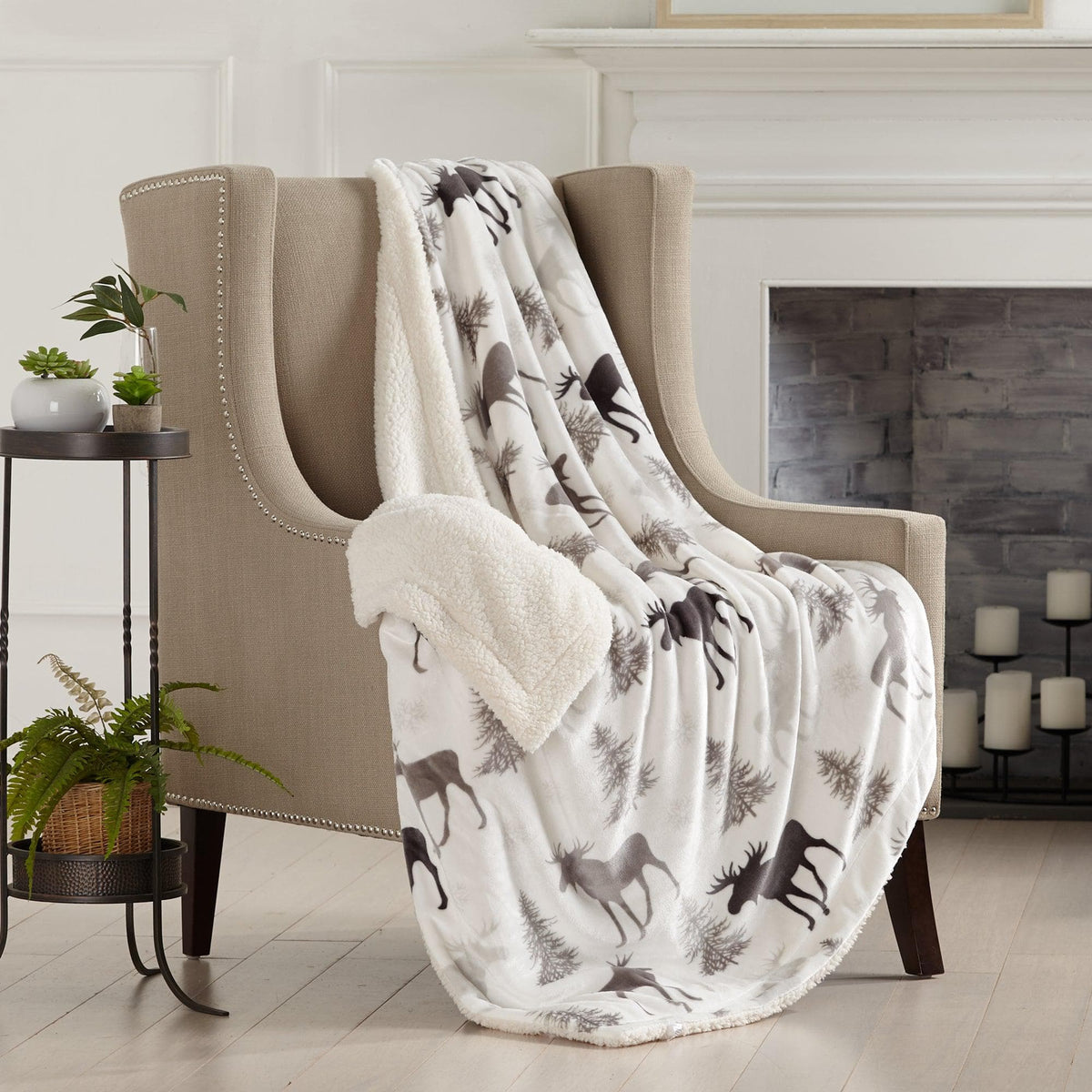 Cielo Collection Reversible Velvet Plush Sherpa Luxury Bed Blanket – view 48