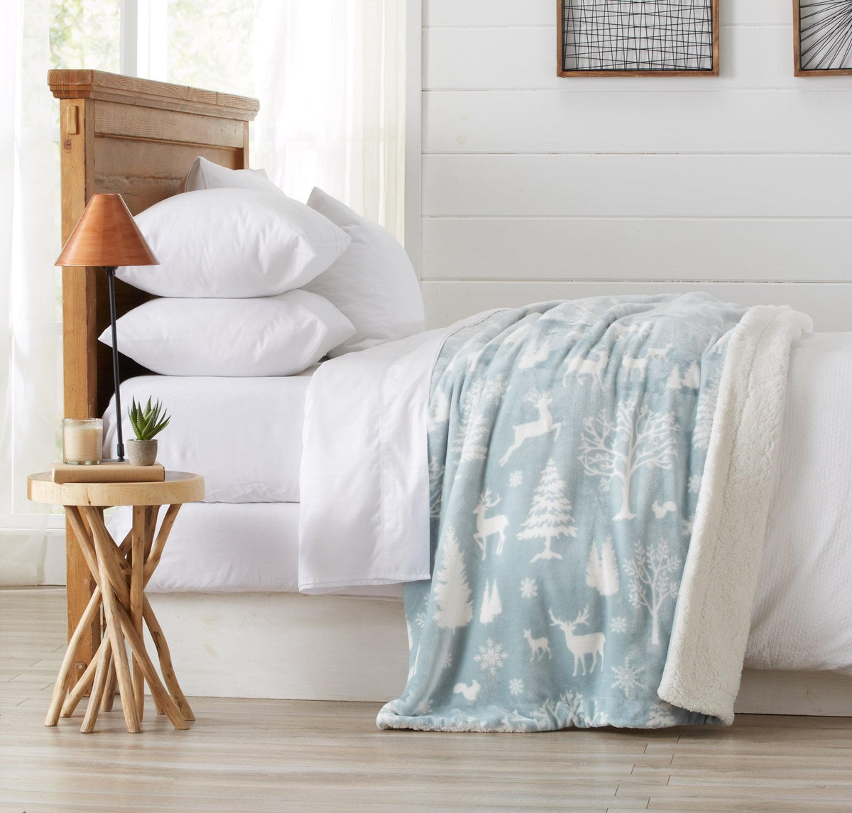 Cielo Collection Reversible Velvet Plush Sherpa Luxury Bed Blanket – view 26