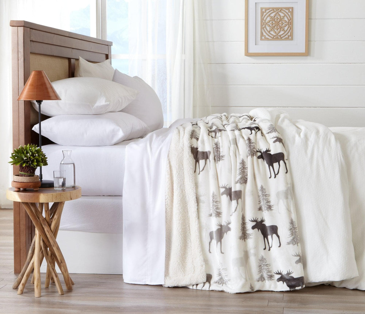 Cielo Collection Reversible Velvet Plush Sherpa Luxury Bed Blanket – view 49