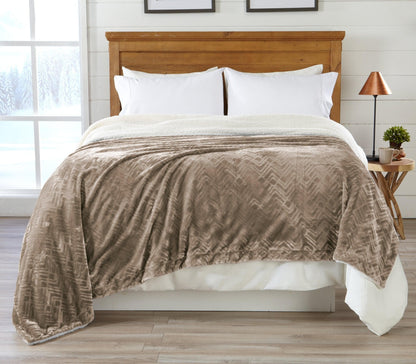 Cielo Collection Reversible Velvet Plush Sherpa Luxury Bed Blanket – view 33
