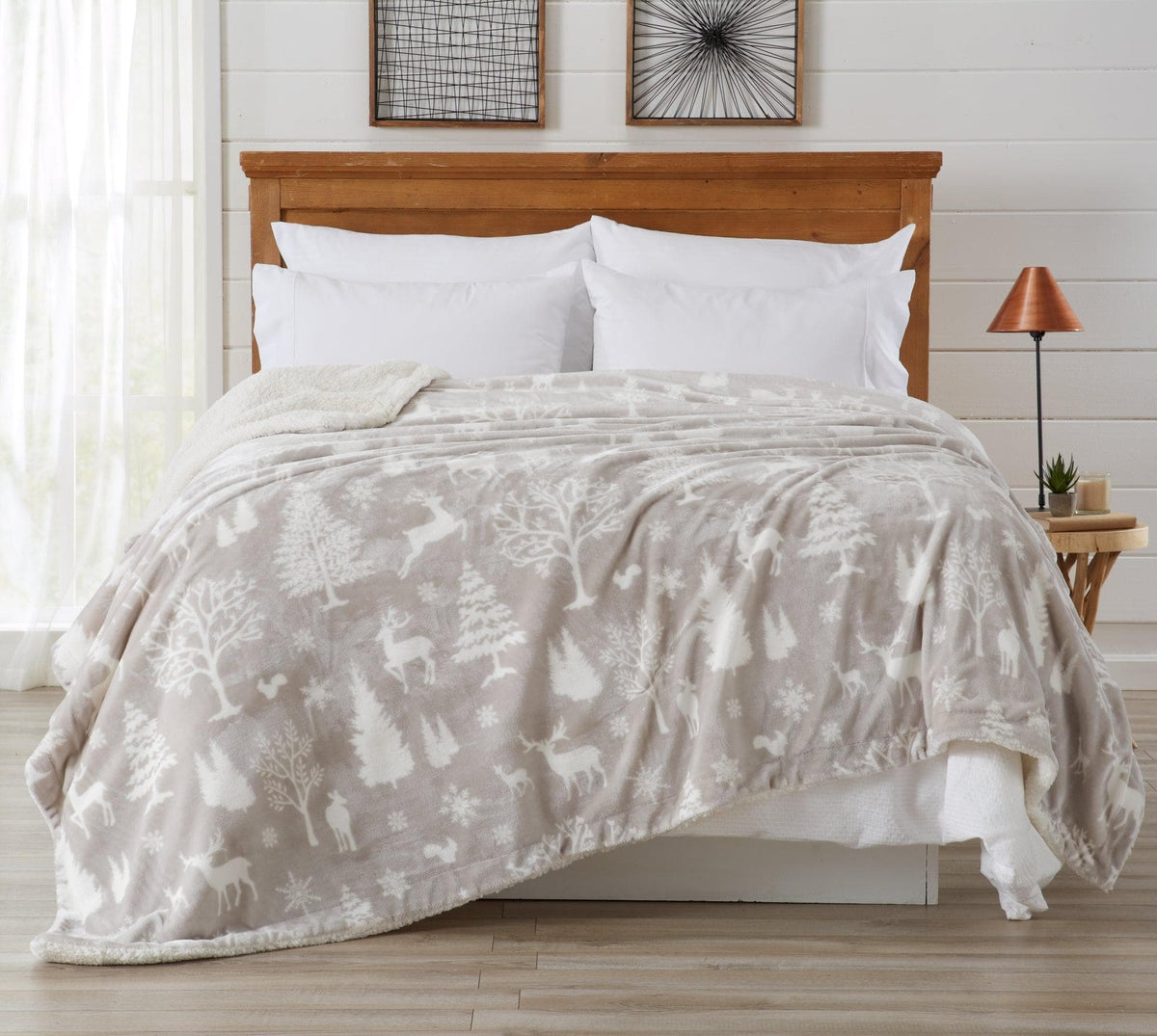 Cielo Collection Reversible Velvet Plush Sherpa Luxury Bed Blanket – view 64