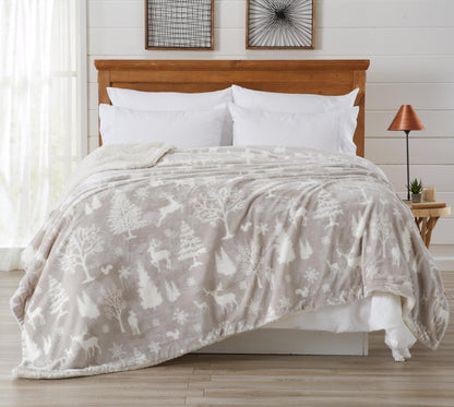 Cielo Collection Reversible Velvet Plush Sherpa Luxury Bed Blanket – view 64