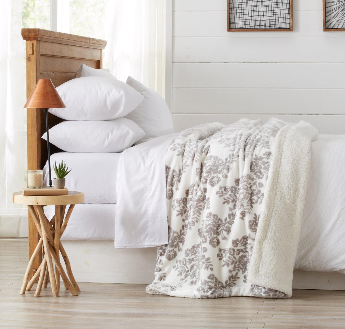 Cielo Collection Reversible Velvet Plush Sherpa Luxury Bed Blanket – view 54