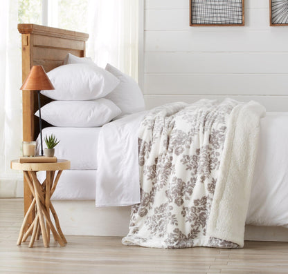 Cielo Collection Reversible Velvet Plush Sherpa Luxury Bed Blanket – view 54