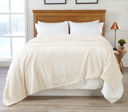 Cielo Collection Reversible Velvet Plush Sherpa Luxury Bed Blanket – view 14