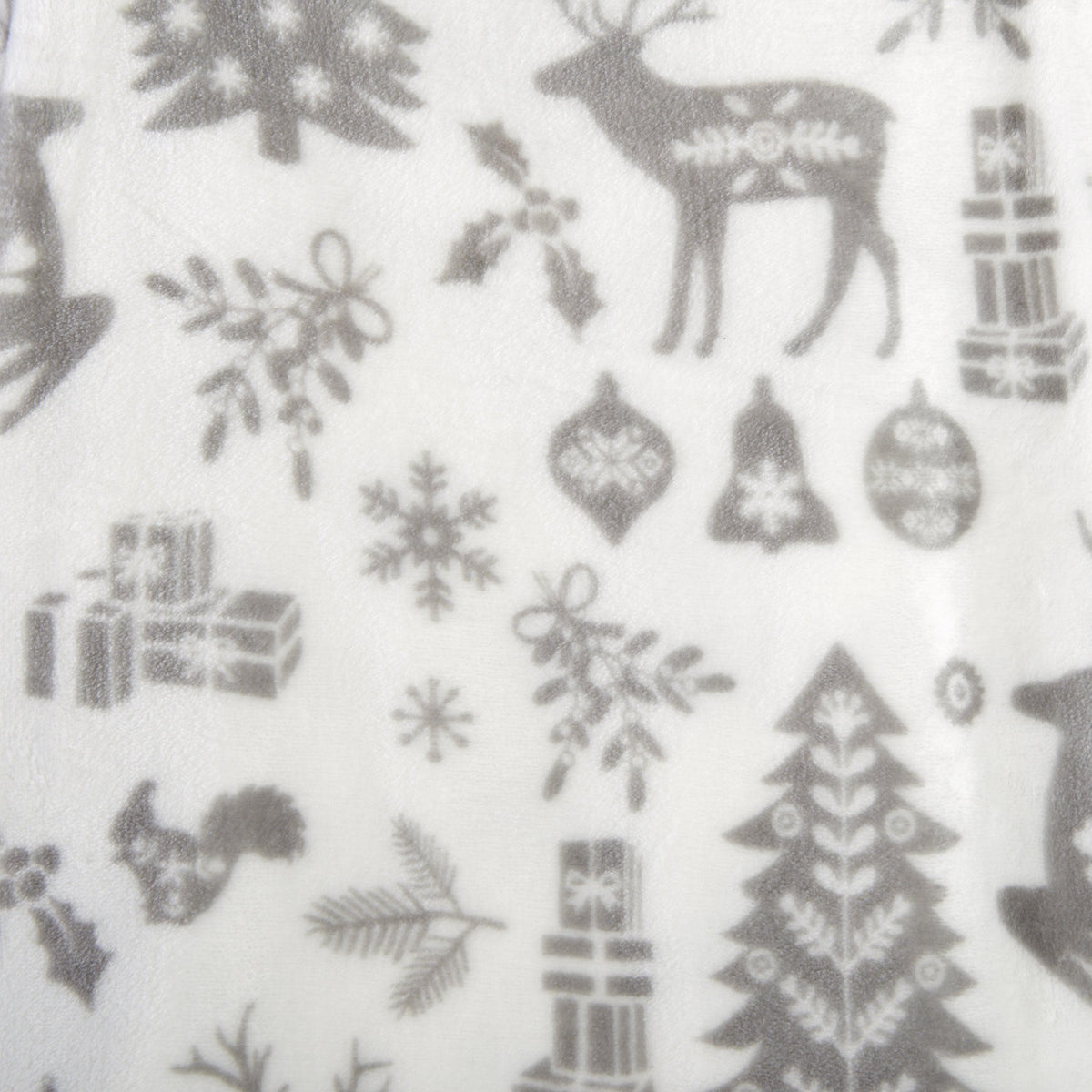 Pearl Collection Holiday Print Velvet Plush Throw and Bed Blanket – view 4