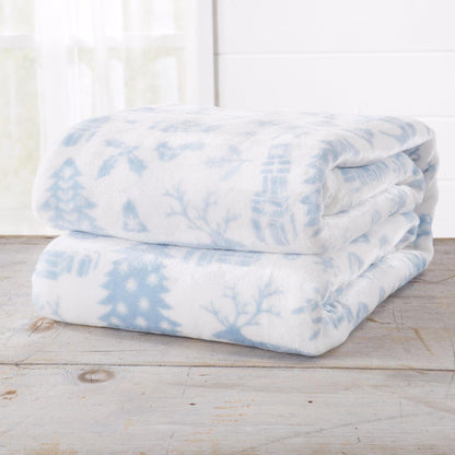 Pearl Collection Holiday Print Velvet Plush Throw and Bed Blanket – view 11