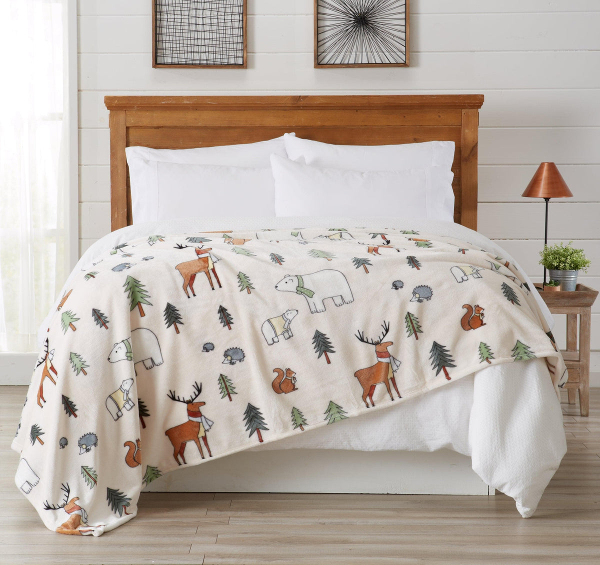 Pearl Collection Holiday Print Velvet Plush Throw and Bed Blanket – view 19