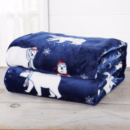 Pearl Collection Holiday Print Velvet Plush Throw and Bed Blanket – view 36