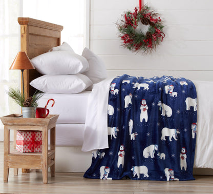 Pearl Collection Holiday Print Velvet Plush Throw and Bed Blanket – view 34