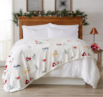 Pearl Collection Holiday Print Velvet Plush Throw and Bed Blanket – view 38