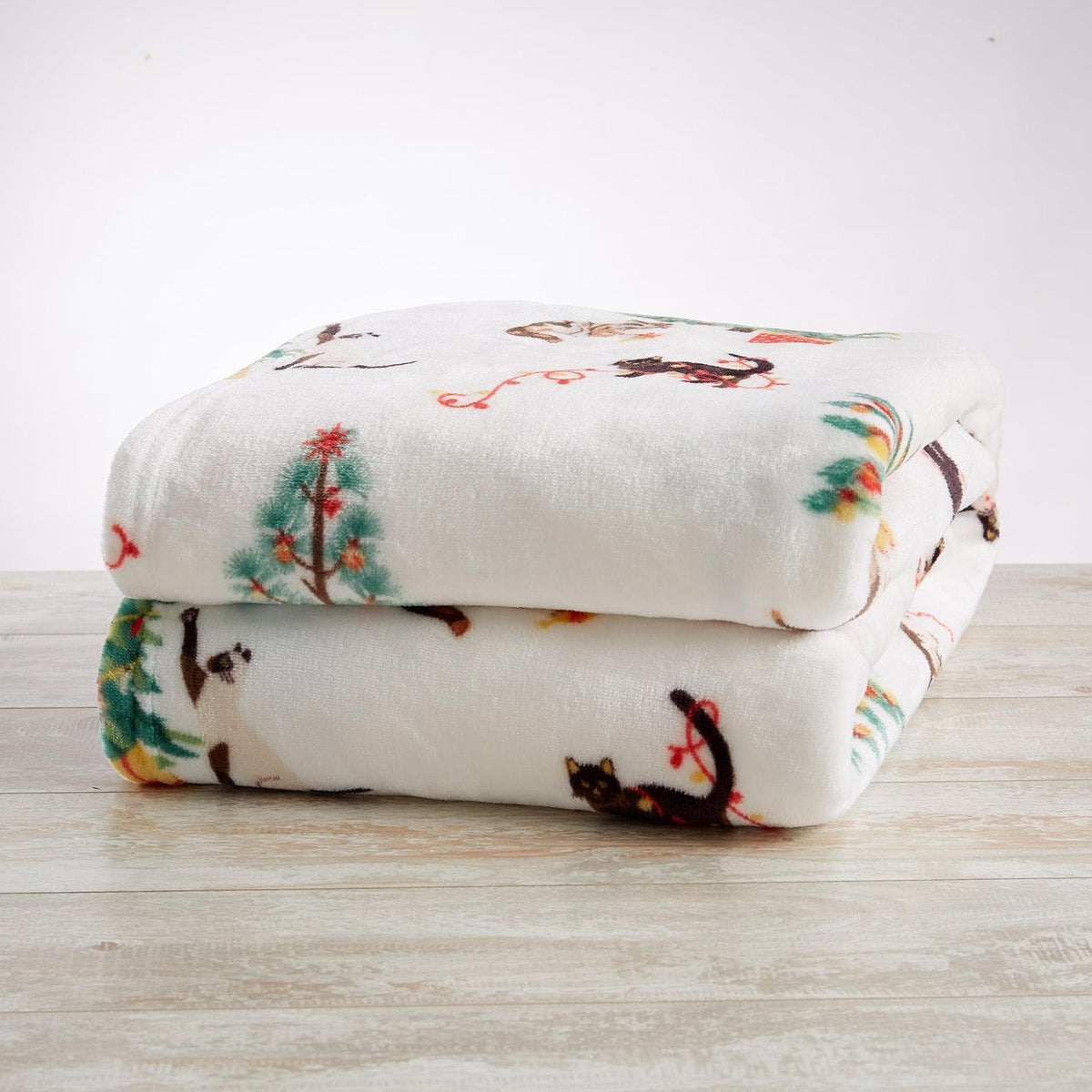 Pearl Collection Holiday Print Velvet Plush Throw and Bed Blanket – view 48