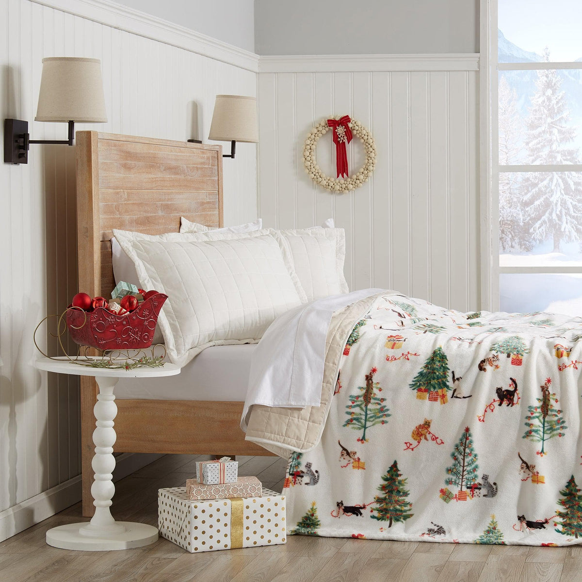 Pearl Collection Holiday Print Velvet Plush Throw and Bed Blanket – view 46