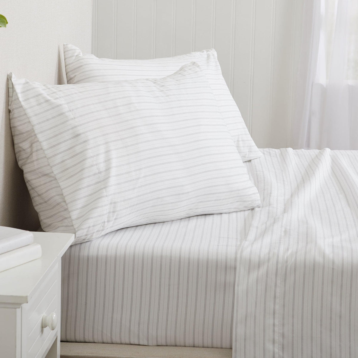 Classic Stripe Microfiber Sheet Set – Adeline Collection – view 11