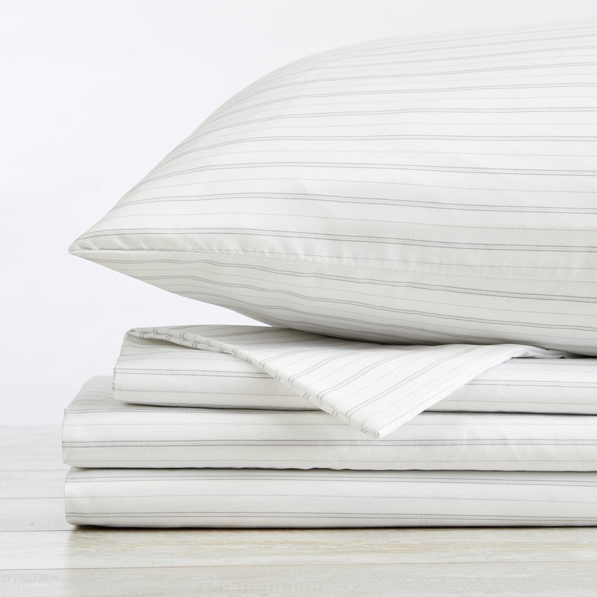 Classic Stripe Microfiber Sheet Set – Adeline Collection – view 12
