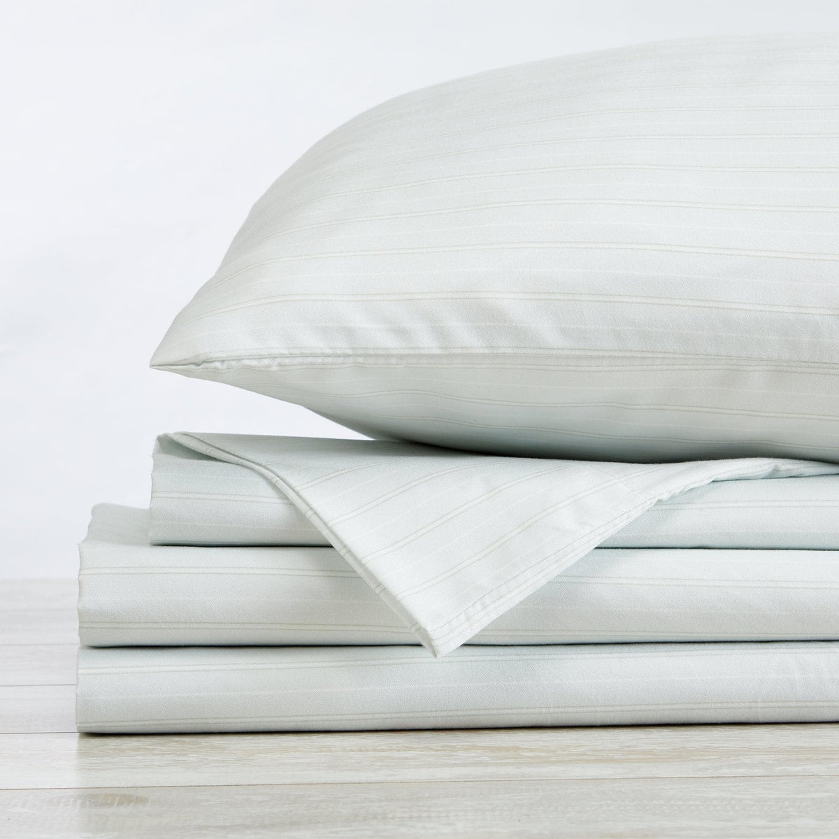 Classic Stripe Microfiber Sheet Set – Adeline Collection – view 26