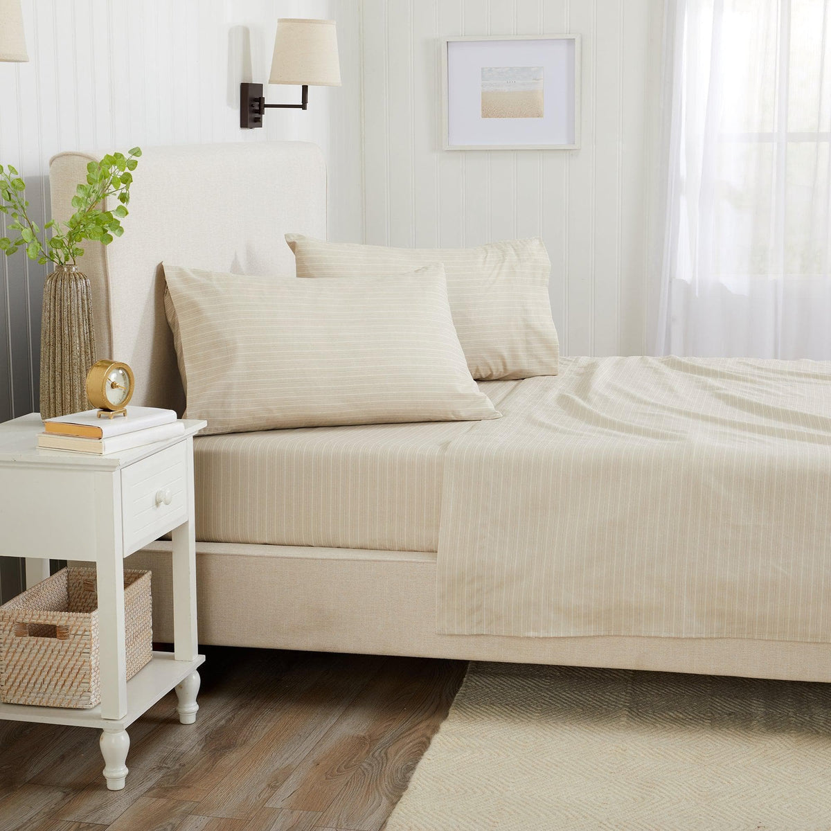 Classic Stripe Microfiber Sheet Set – Adeline Collection – view 17