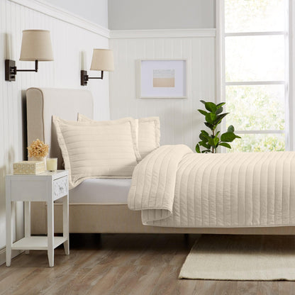 Solid Channel-Stitched Microfiber Quilt – Virginia Collection – view 24