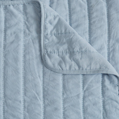 Solid Channel-Stitched Microfiber Quilt – Virginia Collection – view 21