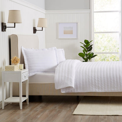 Solid Channel-Stitched Microfiber Quilt – Virginia Collection – view 3