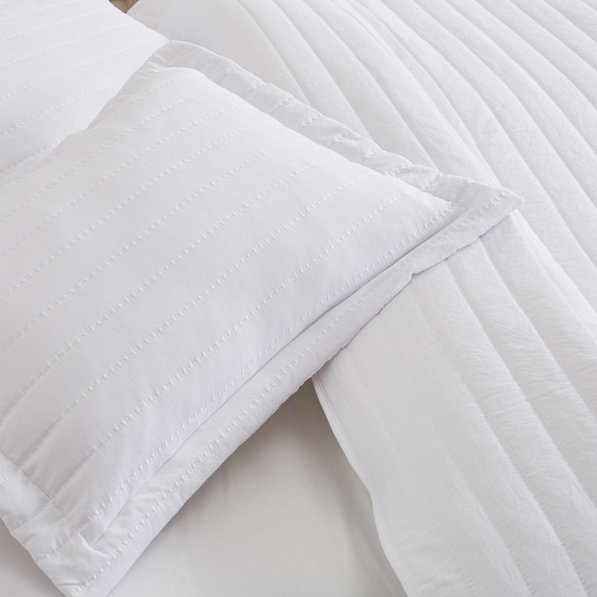Solid Channel-Stitched Microfiber Quilt – Virginia Collection – view 2
