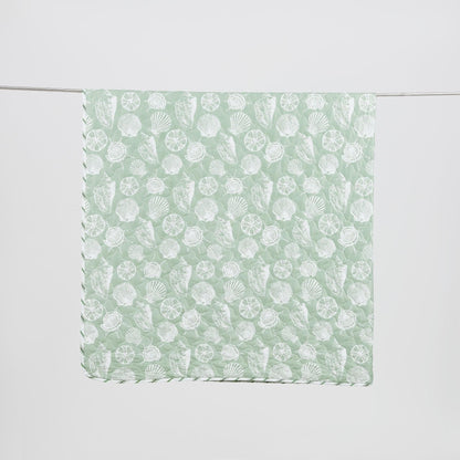 Emerald Bay Green Seashell Microfiber Quilt Set with Shams – view 3