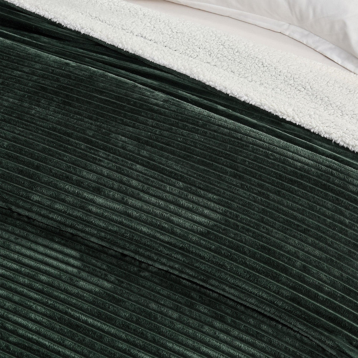 Corduroy Collection Ribbed Velvet Plush Sherpa Throw Blanket – view 20
