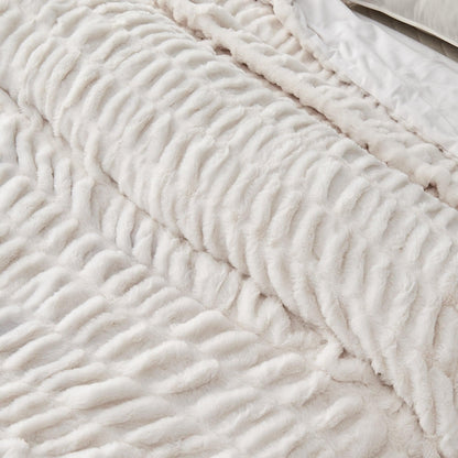 Alondra Collection Ruched Faux Fur Throw Blanket, 50 x 60 Inch – view 2