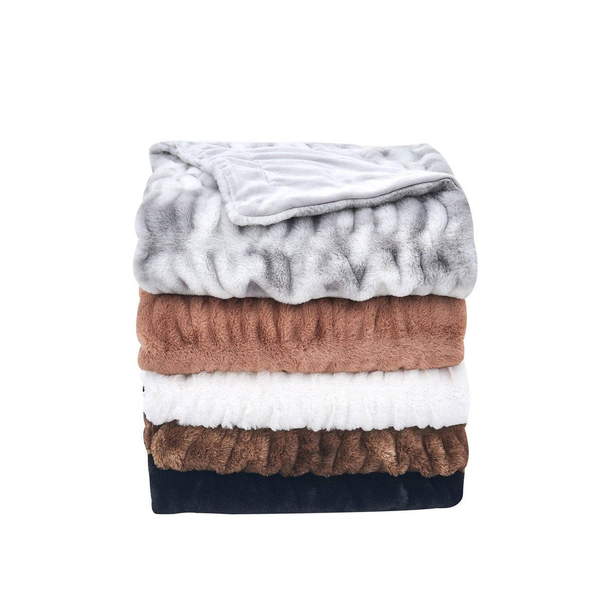Alondra Collection Ruched Faux Fur Throw Blanket, 50 x 60 Inch – view 5