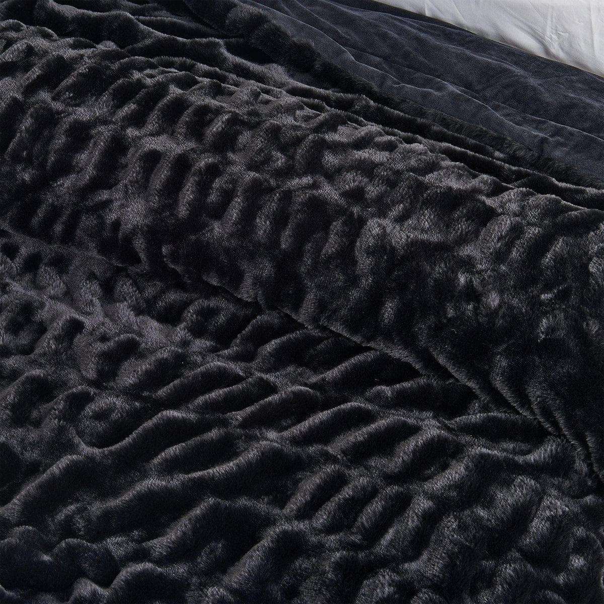 Alondra Collection Ruched Faux Fur Throw Blanket, 50 x 60 Inch – view 7