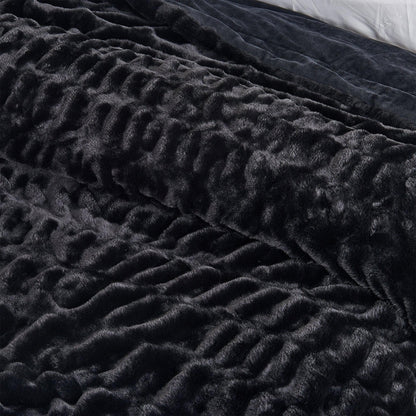 Alondra Collection Ruched Faux Fur Throw Blanket, 50 x 60 Inch – view 7