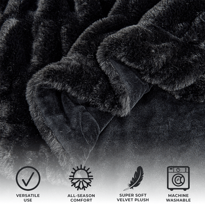 Alondra Collection Ruched Faux Fur Throw Blanket, 50 x 60 Inch – view 8