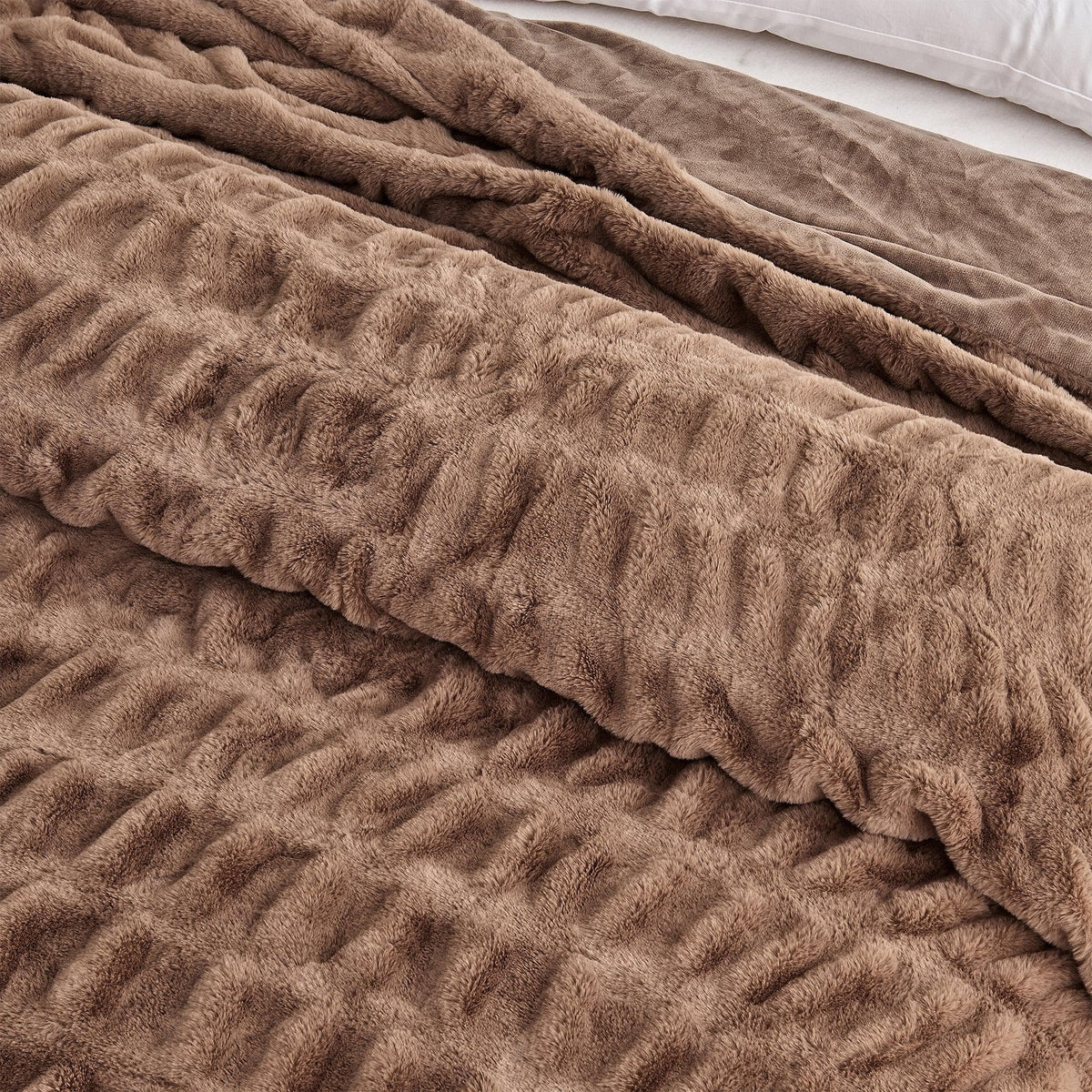Alondra Collection Ruched Faux Fur Throw Blanket, 50 x 60 Inch – view 12