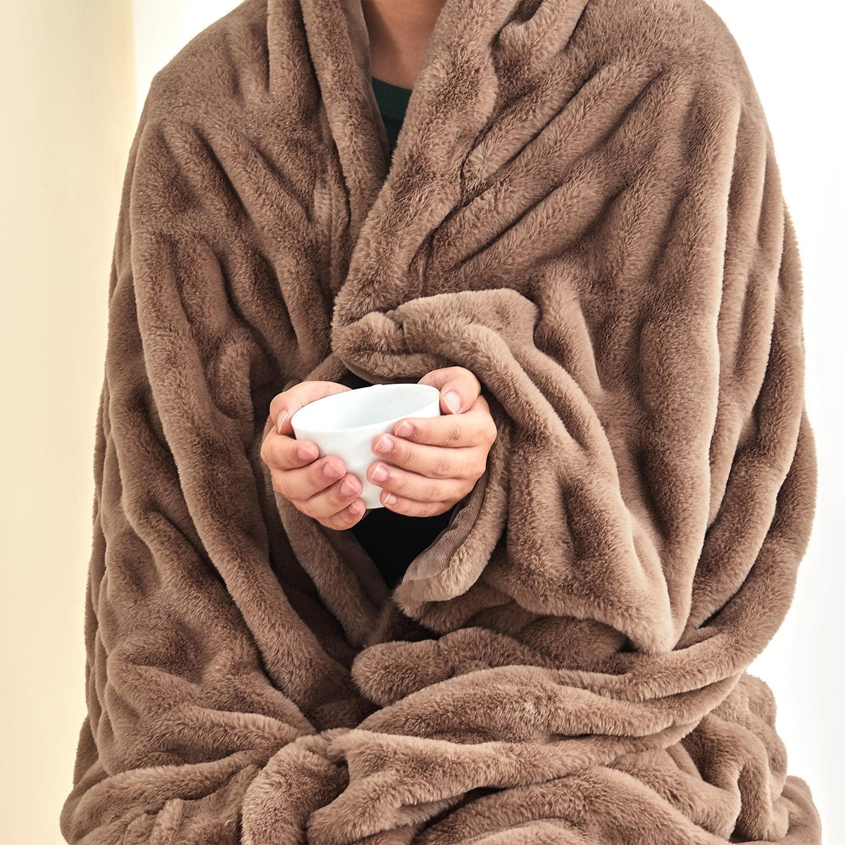 Alondra Collection Ruched Faux Fur Throw Blanket, 50 x 60 Inch – view 14