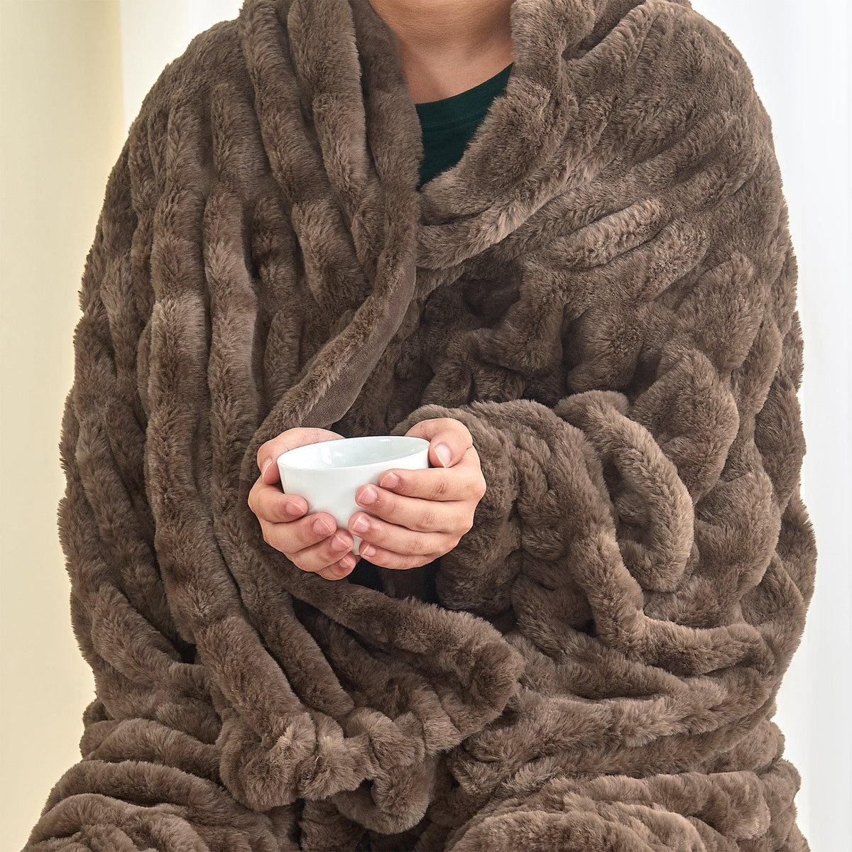 Alondra Collection Ruched Faux Fur Throw Blanket, 50 x 60 Inch – view 19