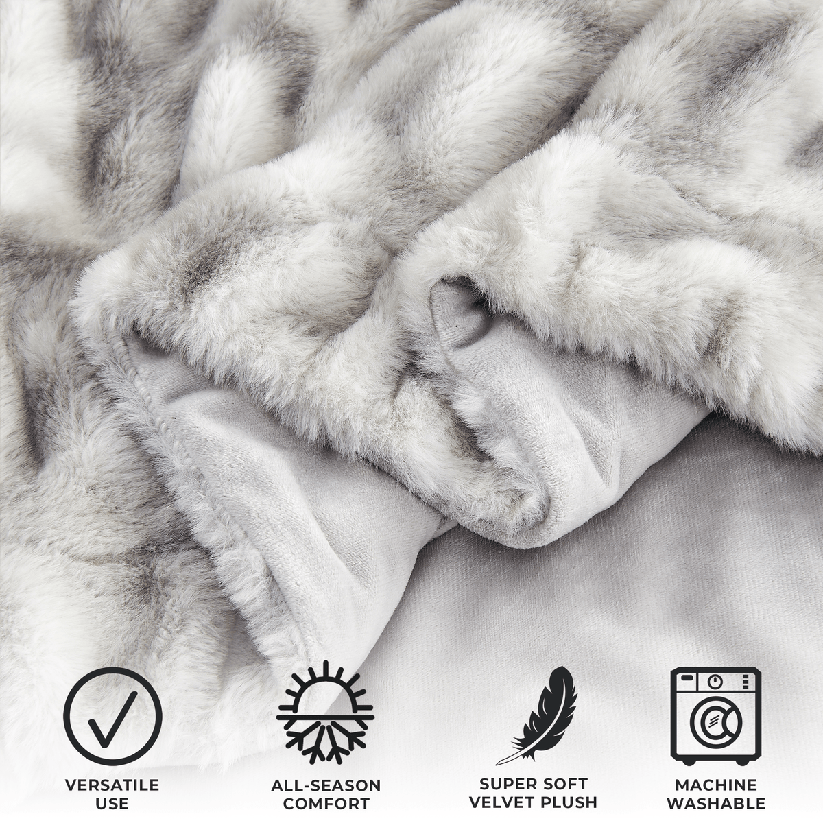 Alondra Collection Ruched Faux Fur Throw Blanket, 50 x 60 Inch – view 23
