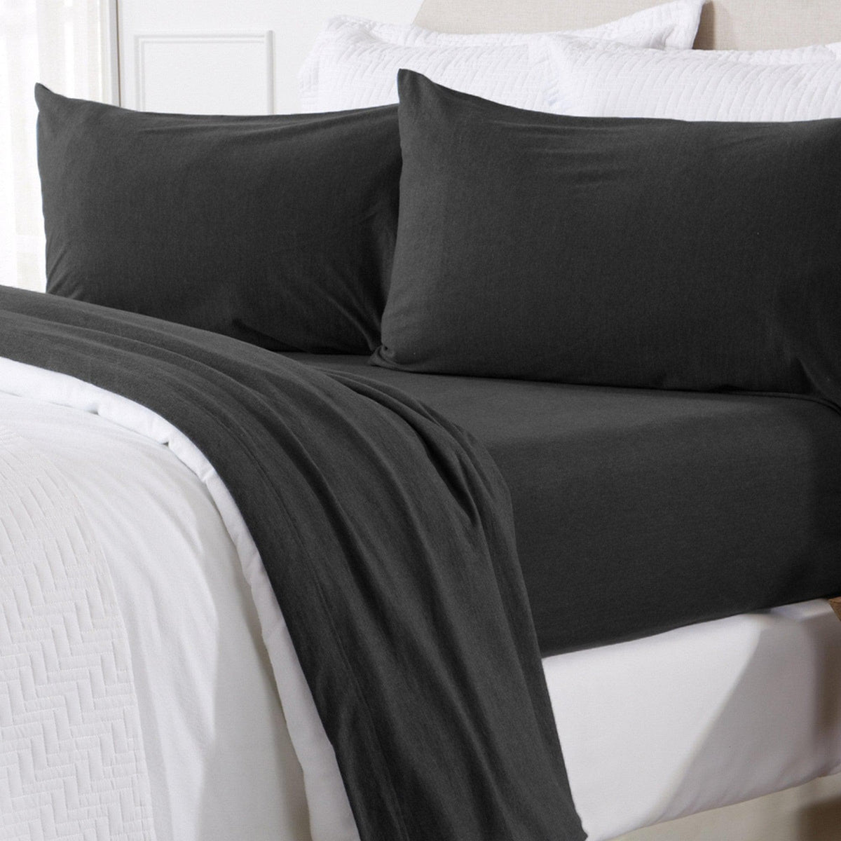 Cotton Flannel Jersey Sheet Set – Cozy Flex Collection – view 2
