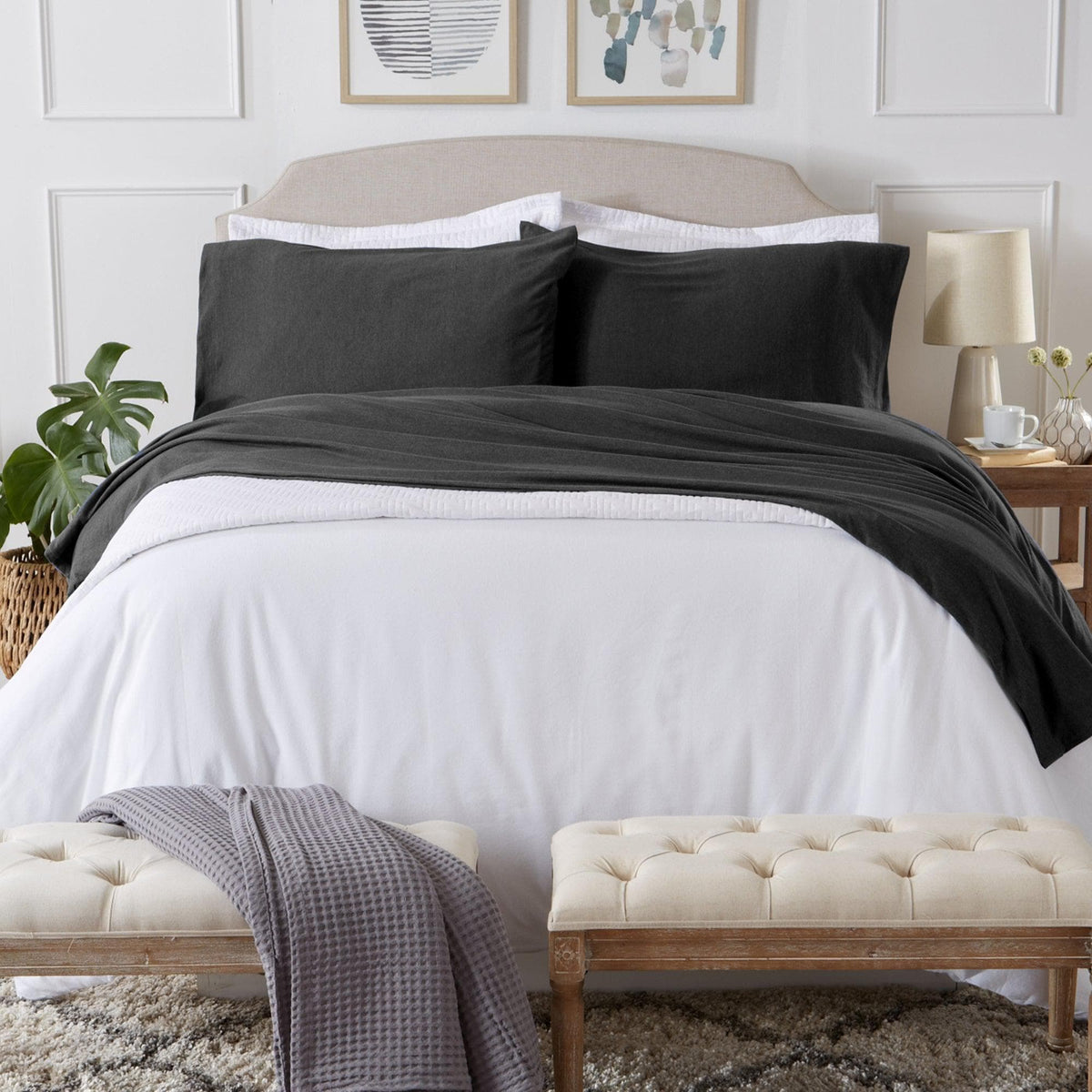 Cotton Flannel Jersey Sheet Set – Cozy Flex Collection – view 3